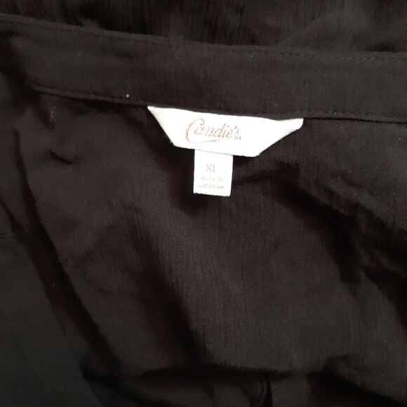 Candies black high low button-up - Picture 2 of 5